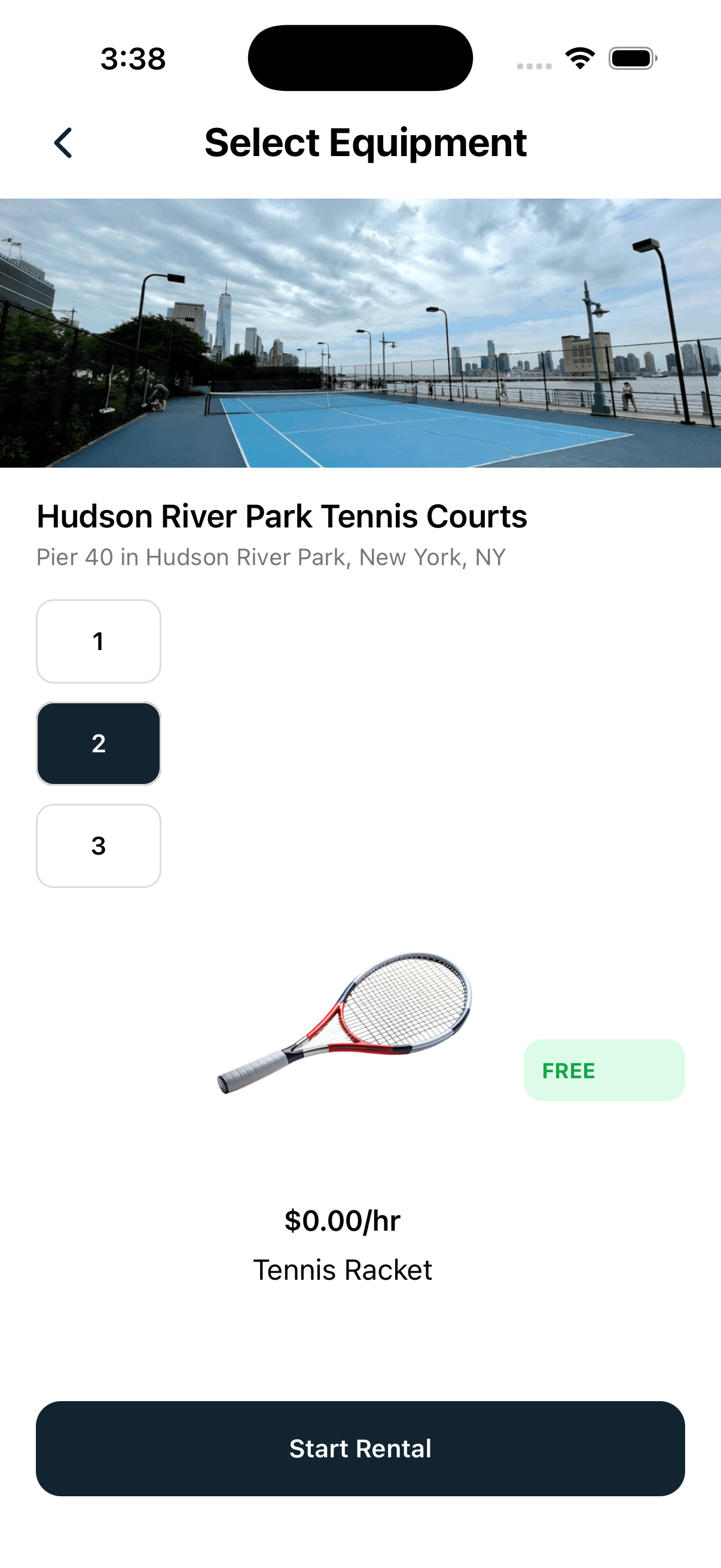 GoPlay app select equipment